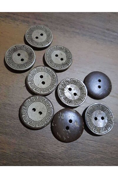 İMREN AKSESUAR Ξύλινο κουμπί Kokanat 32 Μέγεθος (2 εκ.) Σχέδιο με λέιζερ 1 Πακέτο 10 Τεμάχια