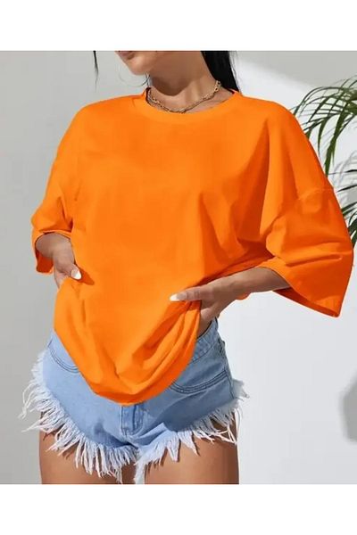 trendgar Μπλουζάκι Πορτοκαλί Oversize