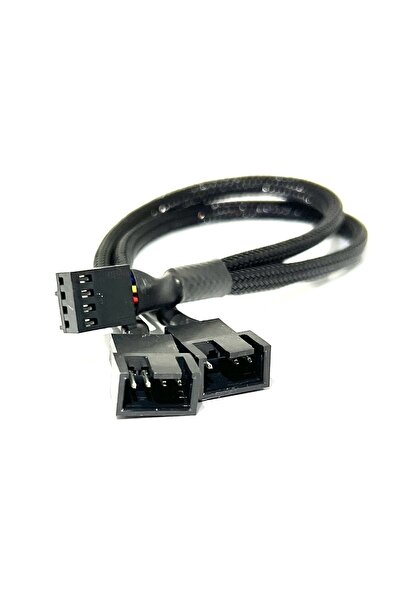 aogo 2 Port Fan Çoklayıcı 4 Pin Pwm Fan Kontrol Kablosu 4p Dişi 3+4p Erkek 4p...