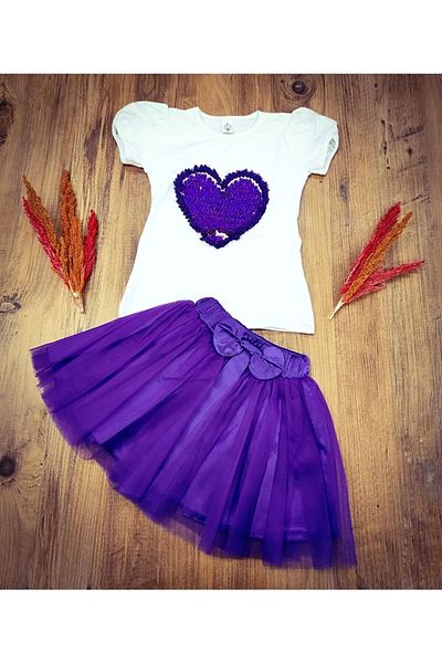 NOBLE STORE Girl's 23 April Double T-Shirt Skirt Suit Performance Outfit Graduation 29 October 10 November Nbl00