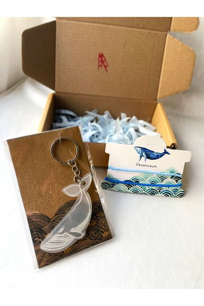 Atölye Merdiven My Ocean Bracelet And Whale Keychain Couple Bracelet Friend Bracelet