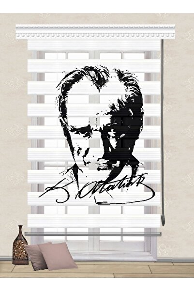 serir home Atatürk Baskılı Perde Zebra Perde (en*boy)
