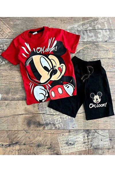 Machetta المحقق ميكي أوه، انظر! طقم شورت تي شيرت مطبوع للأطفال من الأعلى إلى ...