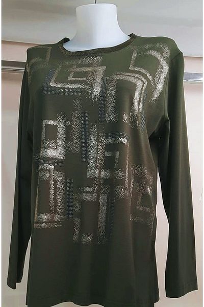 N.Y.YILDIZ Μπλούζα Star Mix Pattern Βαμβακερή ελαστική μεγάλου μεγέθους χτενισμένη βαμβακερή μπλούζα