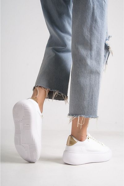 MASSOLE Pantofi sport albi cu șireturi, sezon nou, premium, cu talpă ușoară, pantofi sport de damă