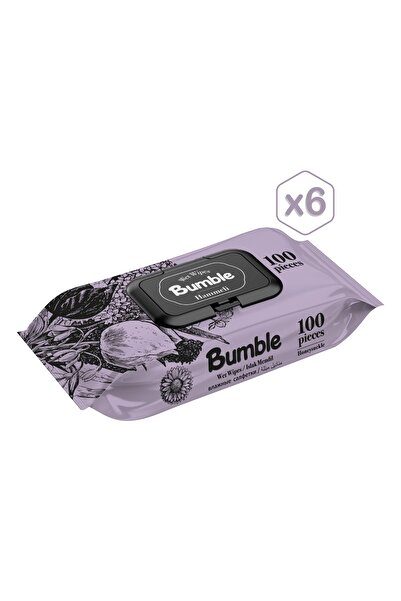 Bumble Hanımeli Wet Wipes 100 Sheets Pack of 6