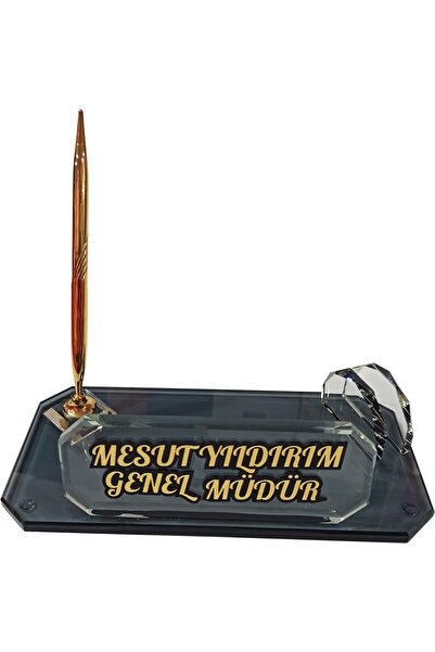 MERTKRİSTAL Kristal Masa Isimliği, Kalemli Ofis