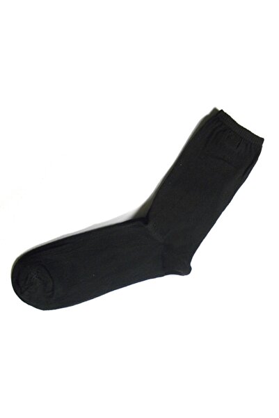 Doliche 6'lü Siyah Bambu Diyabetik Şeker Çorabı Patentli Gümüş Iplikli Erkek Dikişsiz Uzun Çorap