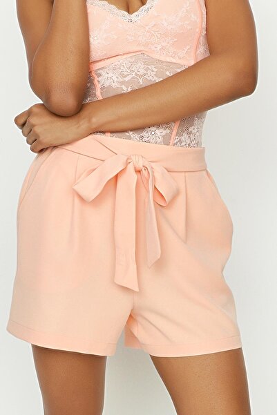 Select Moda Жіночі рожеві міні-шорти з поясом