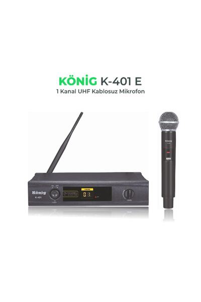 König K–401 El Tek Kanal Uhf Telsiz Mikrofon