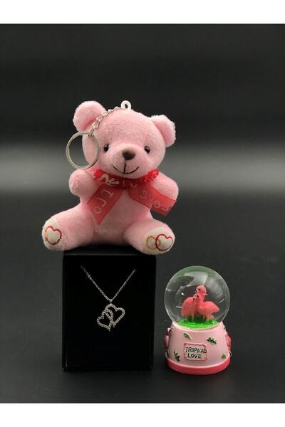 Masalsı Concept Anahtarlık Flamingo Küre,kolye Sevgiliye Eşe Arkadaşa Anneye ...