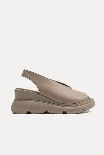 Zeynep Sıradağlı Elpidio Women's Leather Sandals Ice Gray