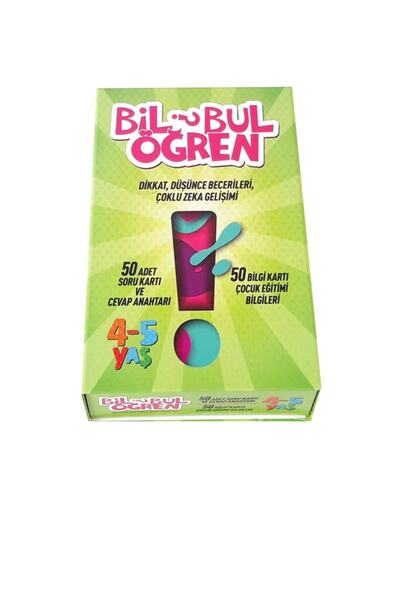 Mavi Panda Yayınları Bil Bul Öğren 4 5 Yaş