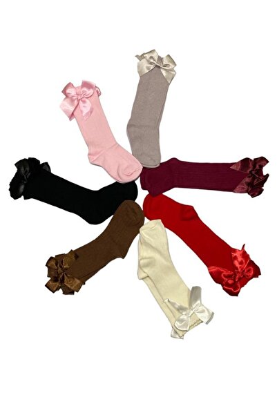 Mirfay Girl's Bow Detailed Scented Socks (7 Pieces)