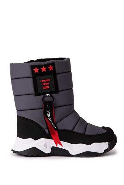 Kidata design Gri Su Geçirmez Içi Kürklü Polarlı Çocuk Karbotu(BOTUN ÜSTÜNDEKİ ARMA İÇİN ACIKLAMAYI OKUYUNUZ)