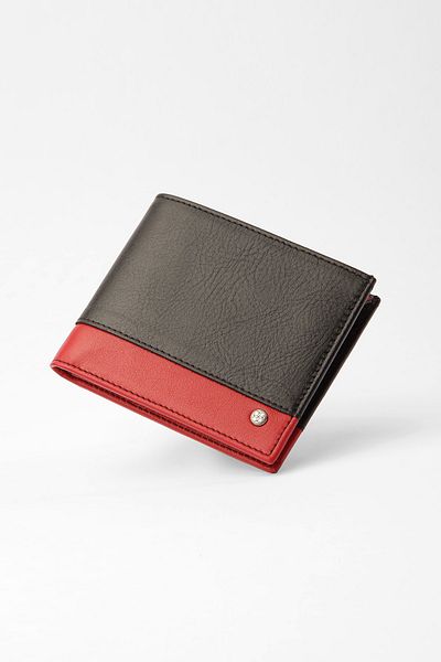 CENGİZ PAKEL Genuine Leather Luxury Men's Wallet Black Red