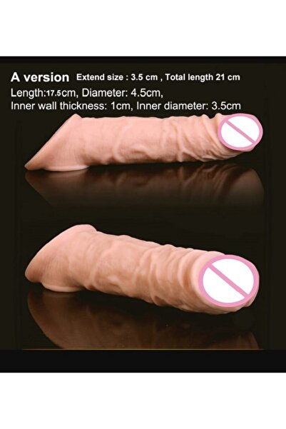 Sanal sağlık medikal ürünleri Gerçek Ten Dokuda 20 Cm Uzunluk 4 Cm Dolgulu Slikon Penis Kılıfı