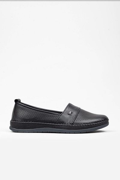 Adım Adım Women's Genuine Leather Black Shoes