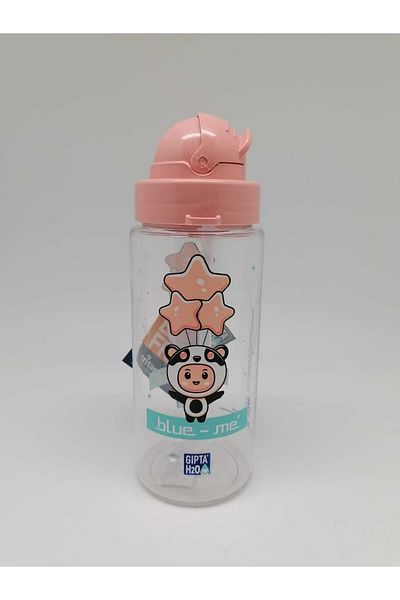 Gıpta Blue-me Pink Panda 500 Cc Tritan Flask with Straw