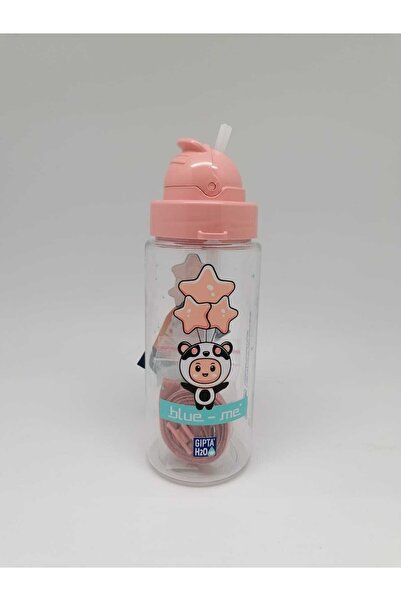 Gıpta Blue-me Pink Panda 500 Cc Tritan Flask with Straw