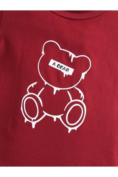 Machetta A Bear Teddy Bear Printed Oversize Children's T-shirt