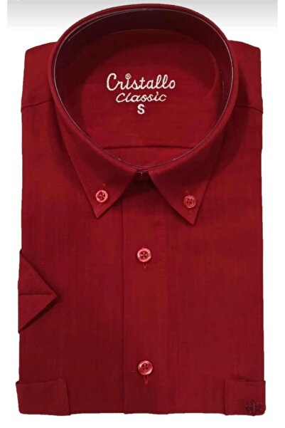 Cristallo Keten Kısa Kol Geniş Kalıp Gömlek