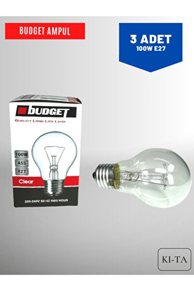 BUDGET Flament Akkor Ampul 100w 3 Adet