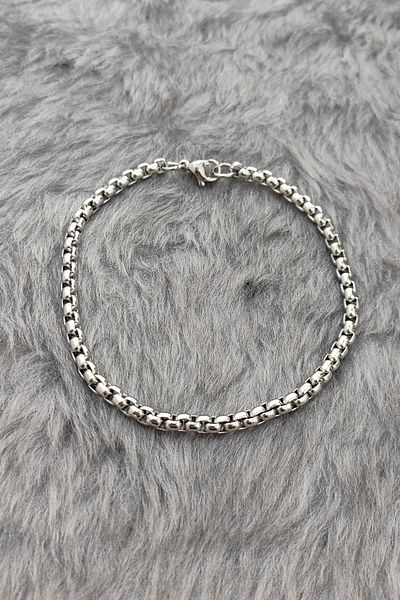 Chavin 4 mm21 cmGray Steel Men's Bracelet Er33-4