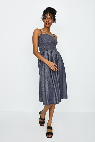 Select Moda Rochie de damă albastră cu bretele Gipe