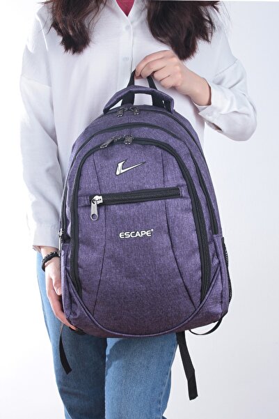 By Hakan Esc 307 Rucsac de școală unisex Student Călătorii zilnice Vacanță Sport Drumeții Călătorii Călătorii Camping Violet