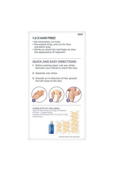 Sally Hansen Hair Remover Wax Strip Kit For Face&Bikini Face and Bikini Area Special Waxing Strip
