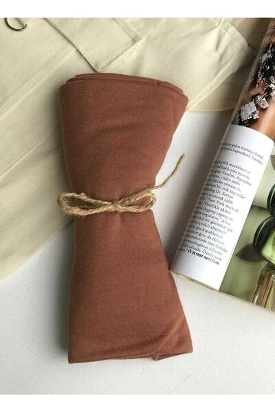 ÇEÇEN HOME Combed Cotton Shawl (75X180) Chocolate Brown