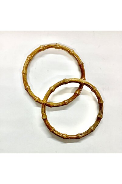 aladepo مقبض حقيبة كبير من البلاستيك الخشبي من الخيزران (مقبض) 13 (20 سم)