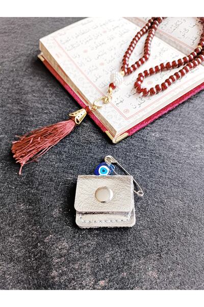 ViP GiFT Mini Bebek Cevşen Dualı Kolye Muska Hakiki Deri El Yapımı Dörtgen