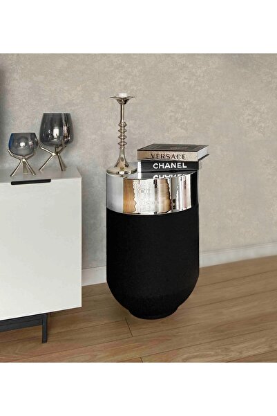 evdeniste Dekoratif Büyük Gümüş Masa, Darbuka Masa 70 Cm