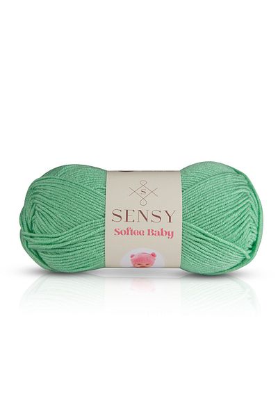 SENSY Premium Softee Baby Fire de tricotat manual Baby Fire Cardigan Vestă Ip Scarf Beanie Pătură Funie Verde deschis