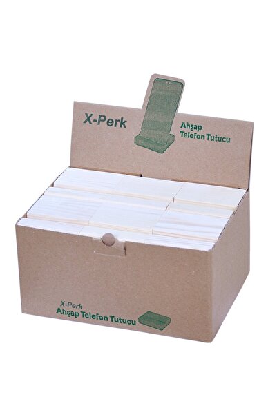X-Perk Ξύλινη θήκη τηλεφώνου για tablet Τηλεφωνική βάση Κουτί 42 τεμαχίων 8x8 εκ.