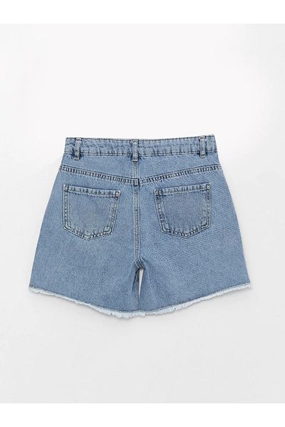 LC Waikiki Lcw Kids Embroidered Girl's Jean Shorts
