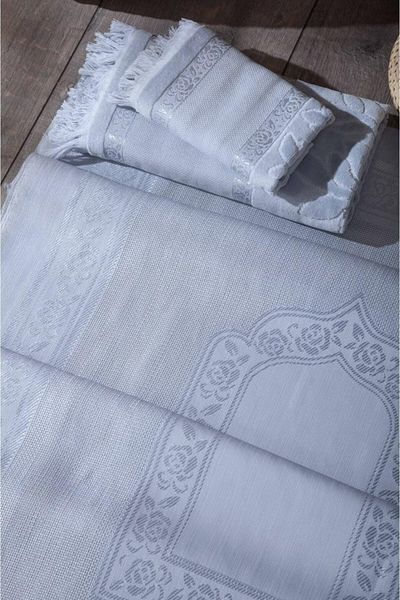 mihriban Etamine Towel, 4-piece Dowry Holder - Bundle and Prayer Rug Set