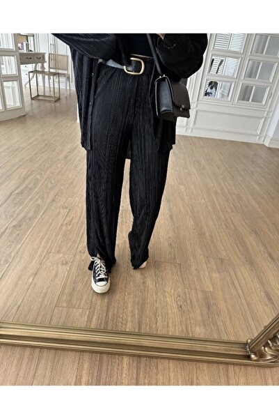 Aishes Boutique Black Crinkle Set