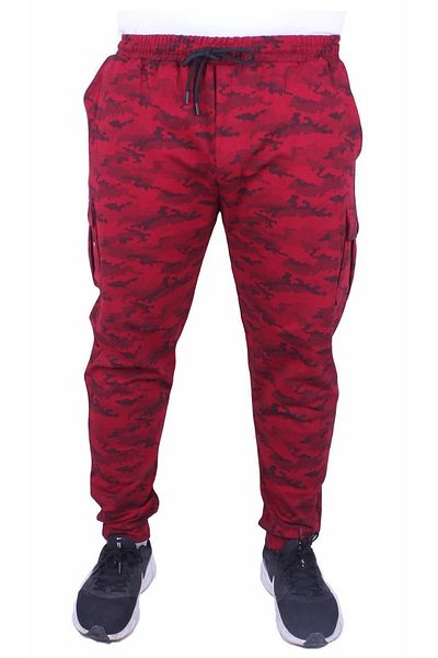 MocGrande Φούτερ Battal Size 2ip Lycra Honeycomb Camouflage 23502 Claret Red
