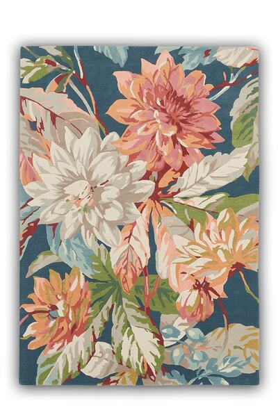 Rugs Modern Halı Mira 1220 Çiçekler Temalı Pastel Renkler Baskılı Dokuma Taba...