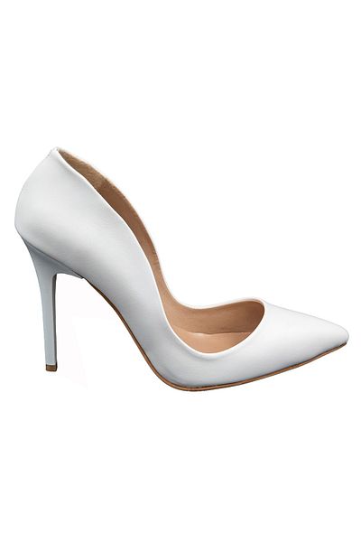 MADİVA Plain White Color 10 cm Heeled Stietto Shoes