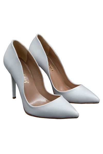 MADİVA Plain White Color 10 cm Heeled Stietto Shoes