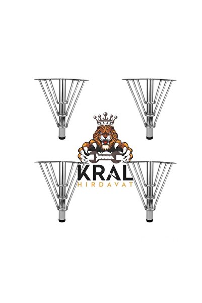 KRAL HIRDAVAT Demir Krom Demir Koltuk Kanepe Ayağı 18cm 1 Adet Fiyatı