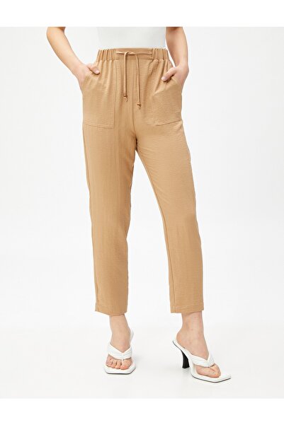 Koton Comfortable Pants with Pockets and Tied Waist