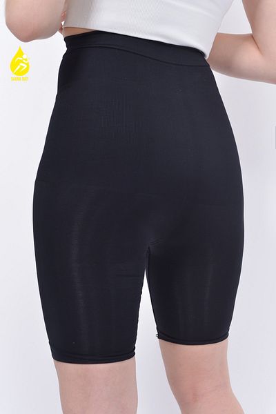 SAUNA SUIT Women's Black Silicone Non-Slip High Waist Firming Buttocks, Belly Gathering Corset Leggings