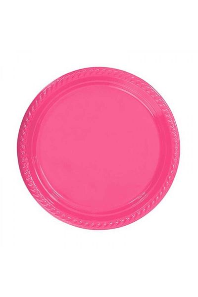 kidspartim Fuchsia Plastic Plate 22 Cm