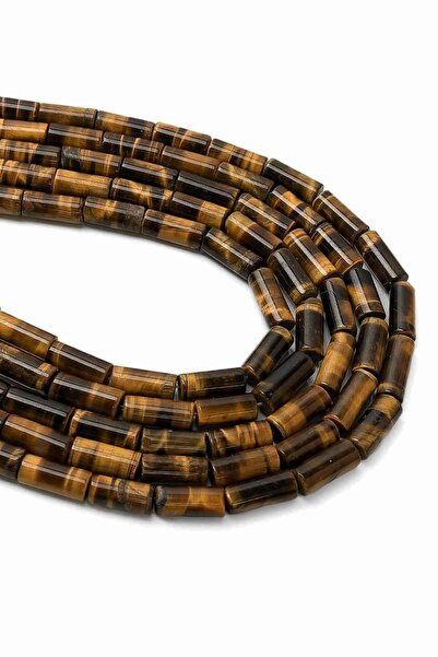 Dünya Doğal Taş Σειρά πέτρας Tiger Eye κυλίνδρου 16x6 mm