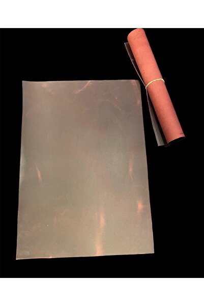 DERİONLİNE Deri Hobi A4 Boyut Bordo Premium Crazy Deri